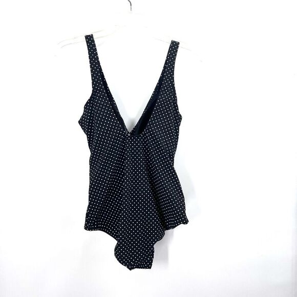 Miraclesuit Black White Polka Dot Tummy Control Slimming One Piece Swim Suit - Picture 4 of 7